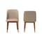 Baxton Studio Mid-Century inWalnutin Light Brown/Beige Faux Leather Dining Chair 115-6135 - alternate 4